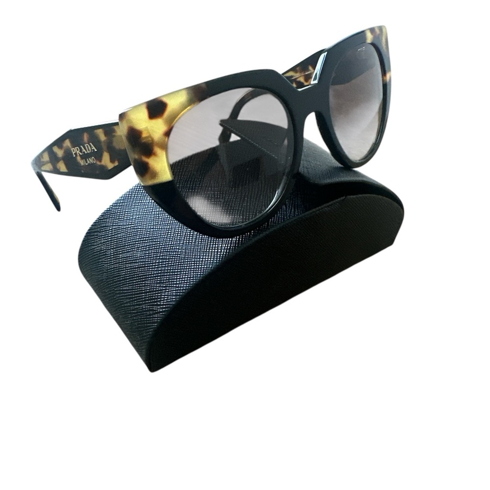 Prada Women's Black and Tortoise Sunglasses - Picture 8 of 9